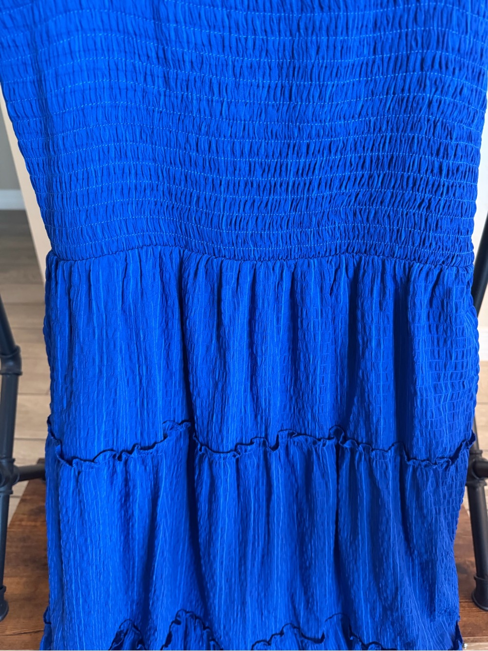 Vince Camuto Electric Blue Smocked Maxi Dress - Picture 3 of 9